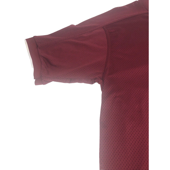 Vintage 90s Nike Men's Pullover Shirt Large Dri-fit Mesh V-Neck Red Maroon 56323 - Picture 3 of 14